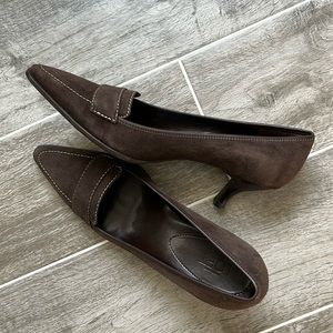 Ann Taylor Loft Brown Suede Pumps 7